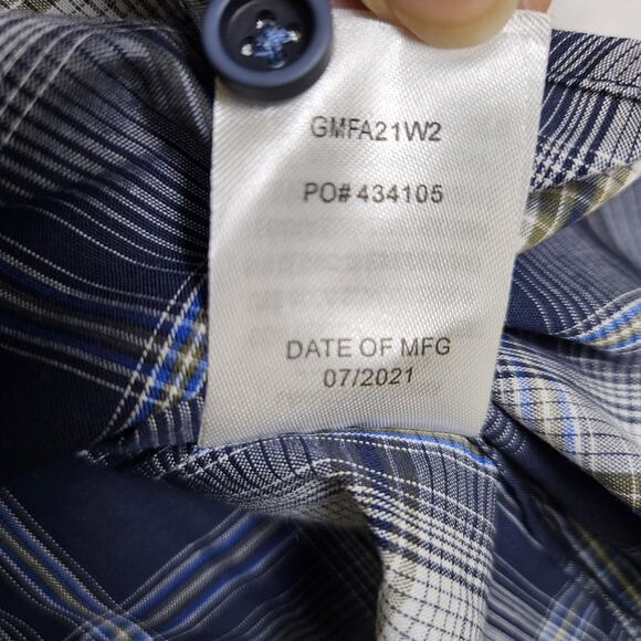 NEW Gibson Trading Co Mens Pearl Snap Western Shirt L Plaid Blue Rodeo Cowboy - Picture 13 of 16